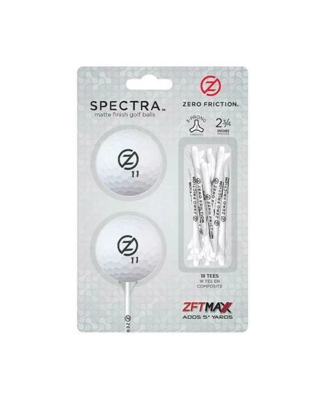 Zero Friction Spectra Two Ball-tee Pack, Weiß 3 Zero Friction Spectra Two Ball-tee Pack, Weiß