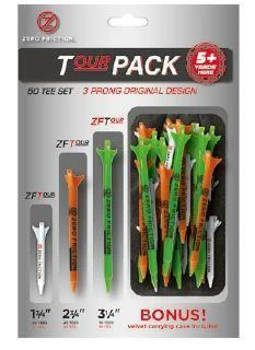 Zero Friction Tour Tees Variety Pack - 50 Tee Set